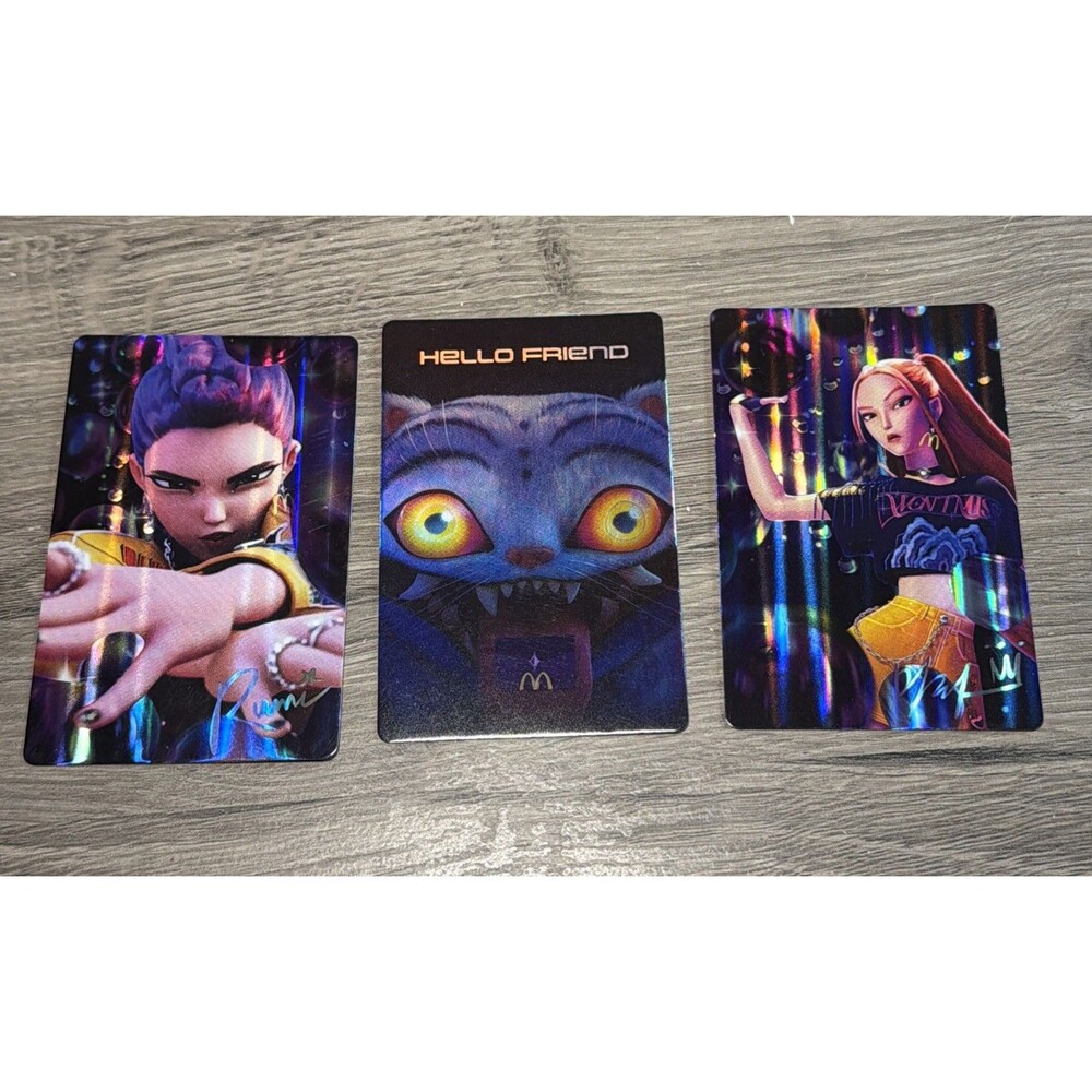 2026 McDonalds KPOP Demon Hunters‎ Foil Photocards: Rumi, Mira, Hello Friend